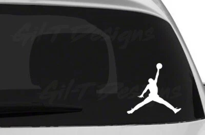 Jumpman Vinyl Decal Sticker, Air Jordan, Michael Jordan, MJ, 23, Size List #1
