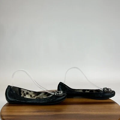 Женские Sam Edelman капер черный кожаный бисером балетки туфли размер 7 M GUC - Изображение 1 из 4