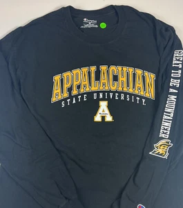 Champion Authentic Appalachian State University Mountaineers Black Mens XL L/S - Picture 1 of 10