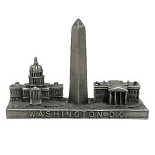 Vtg Pewter Washington D.C. Souvenir Figurine WAPW White House Capital Monument