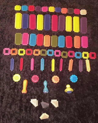 LOT of 64 Pieces Bristle Blocks Building Toys Assorted - Image 1 of 4