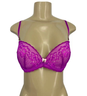 Sexy sujetador acolchado forrado Betsey Johnson 32DD con aros 1-3 Foto 1 de 4