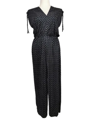 Aniston Casual Ärmelloser Overall / Jumpsuit, schwarz/weiss gepunktet, Gr. 36 - Bild 1 von 2