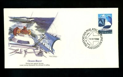Postal History Australia FDC #816-819 SET OF 4 Yachting sailing boats 1981 - Image 1 of 4