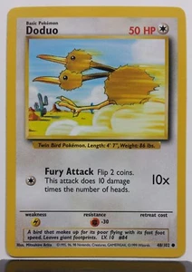 Doduo 48/102 - Casi Nuevo/M - Juego Base de Tarjetas de Pokémon - $2 Envío Combinado - Imagen 1 de 2