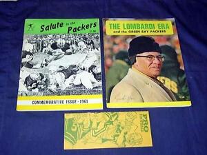 (3) GREEN BAY PACKERS Books - A SALUTE to the PACKERS 1961 & The LOMBARDI ERA+