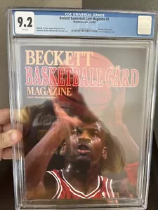 1990 Beckett Basketball Magazine #1 CGC 9.2 MICHAEL JORDAN /EWING BRAND NEW case - Picture 1 of 5