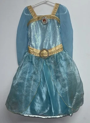 Disney Store Brave Mérida Disfraz Vestido Niñas Talla 5 6 Halloween Manga Larga Foto 1 de 4