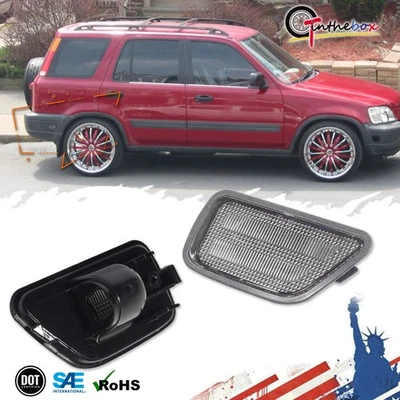 Carcasas de luces de señalización laterales traseras con lente transparente para Honda CR-V 1997-2001 2 PIEZAS Foto 1 de 4