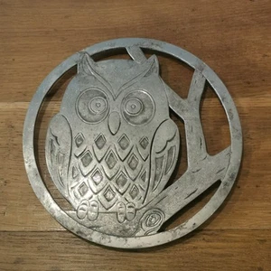 Dessous De Plat Vintage Hibou En Métal - Bild 1 von 6