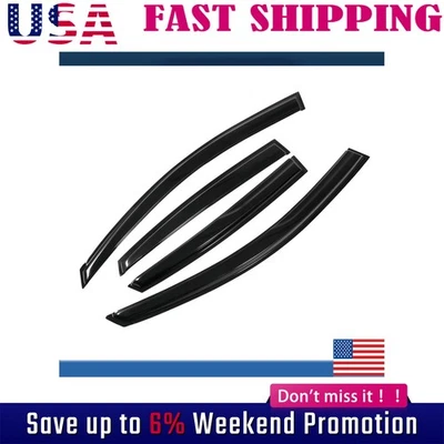 For 2007-2012 Nissan Altima JDM Style Window Visors Vent Rain Wind Deflector - Image 1 of 4