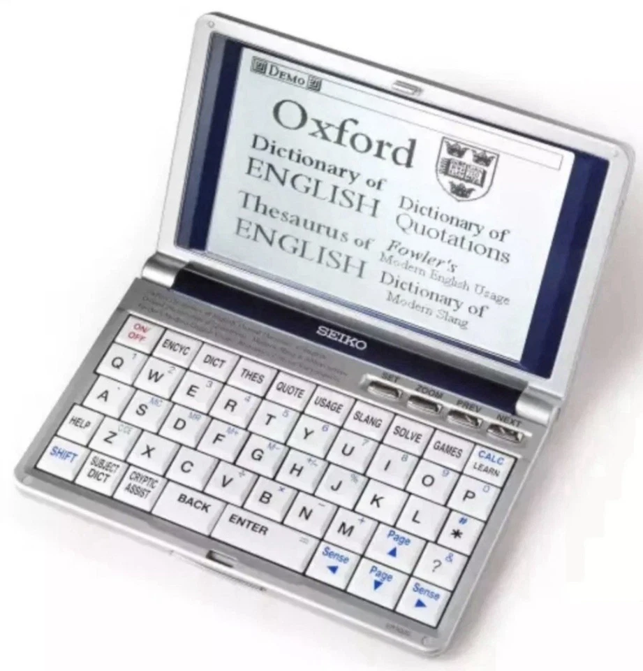 Seiko ER9000 Oxford Britannica Crossword Solver Handheld Dictionary Thesaurus - Image 1 of 1