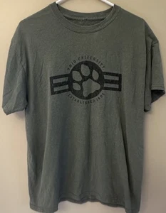Ohio University, Paw Print, Olive Green, Large T-Shirt - Picture 1 of 3