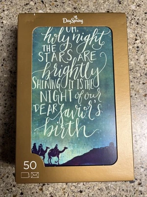 Oh, Noche Santa 50 Tarjetas y Sobres de Navidad en Caja KJV Christian ¡NUEVO ENVÍO RÁPIDO! Foto 1 de 4