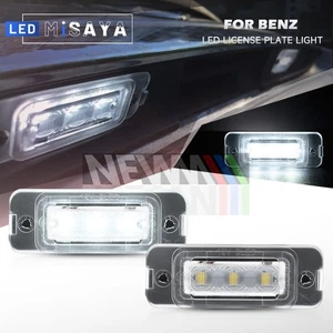 Pair White LED License Number Plate Light Lamp For Mercedes-Benz W164 X164 W251 - Picture 1 of 11