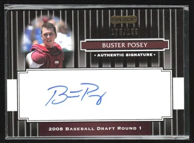 Buster Posey 2008 Razor Signatures Black Auto /199 #105 San Francisco Giants - Image 1 of 2