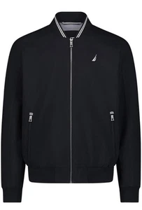 Chaqueta de bombardero ligera para hombre Nautica, resistente al agua. Negro. Grande. Nuevo con etiquetas. - Imagen 1 de 9