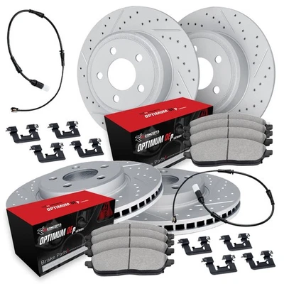 For Mercedes-Benz 300TD 87 Brake Kit Drilled & Slotted Front & Rear Brake Kit w Foto 1 de 2