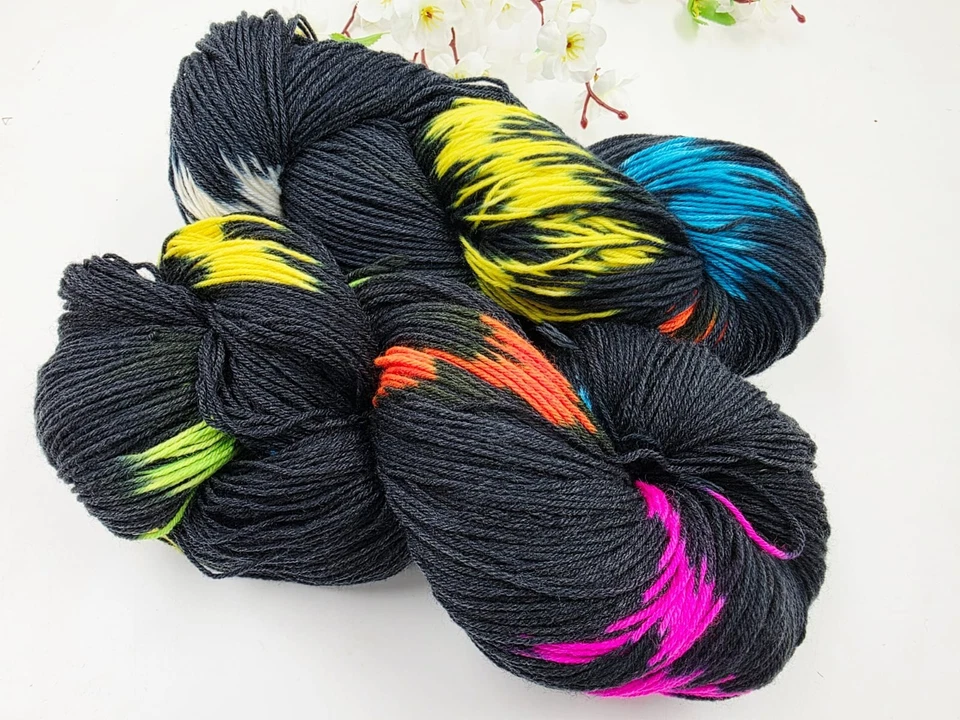 Merino 4 Fach Extra Sockenwolle je 100 - 200g Unikate Handgefärbt - Bild 1 von 1