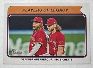 ⭐🦄 2023 Topps Heritage High Number Vladimir Guerrero Jr & Bo Bichette–Blue Jays - Imagen 1 de 2