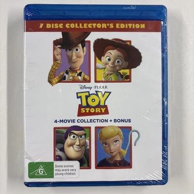 Toy Story 1 2 3 4 + Bonus Features - 7-Disc Collection (Blu-ray) Region B - NEW - image 1 of 3