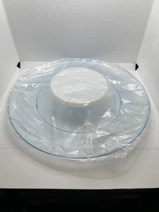 Tupperware Dip-N-Servier Tablett 492-3 klar, weiß Schüssel/Deckel New Old Stock Vintage - Bild 1 von 7