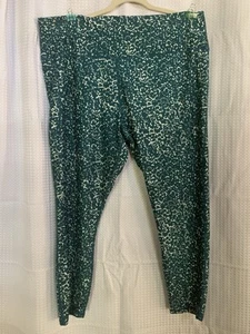 Underarmour Womens 3X Compression Green Patterned Leggings - Picture 1 of 5