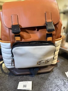 Coach Track Backpack Colorblock Signature Coach Book Bag (Was $678 New) - Picture 1 of 10