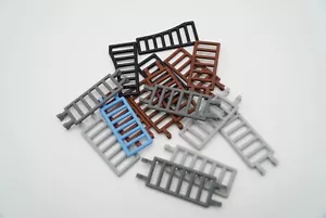 Lego Brown Gray Ladder Bar 7 x 3 with 2 Clips Lot of 15 Pieces Building Parts - Picture 1 of 2