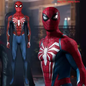 Marvel’s Spider-Man Peter Parker Jumpsuits Cosplay Halloween Bodysuit Catsuit - Picture 1 of 21