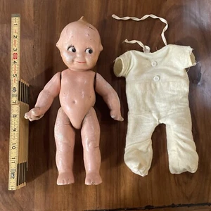13’’ Antique Composition Kewpie Doll Rare Jointed Baby Including Outfit - Picture 1 of 5