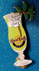 MIAMI HURRICANE GLASS SERIES MOJITO COCKTAIL ICE CUBES & MINT Hard Rock Cafe PIN - Picture 1 of 1