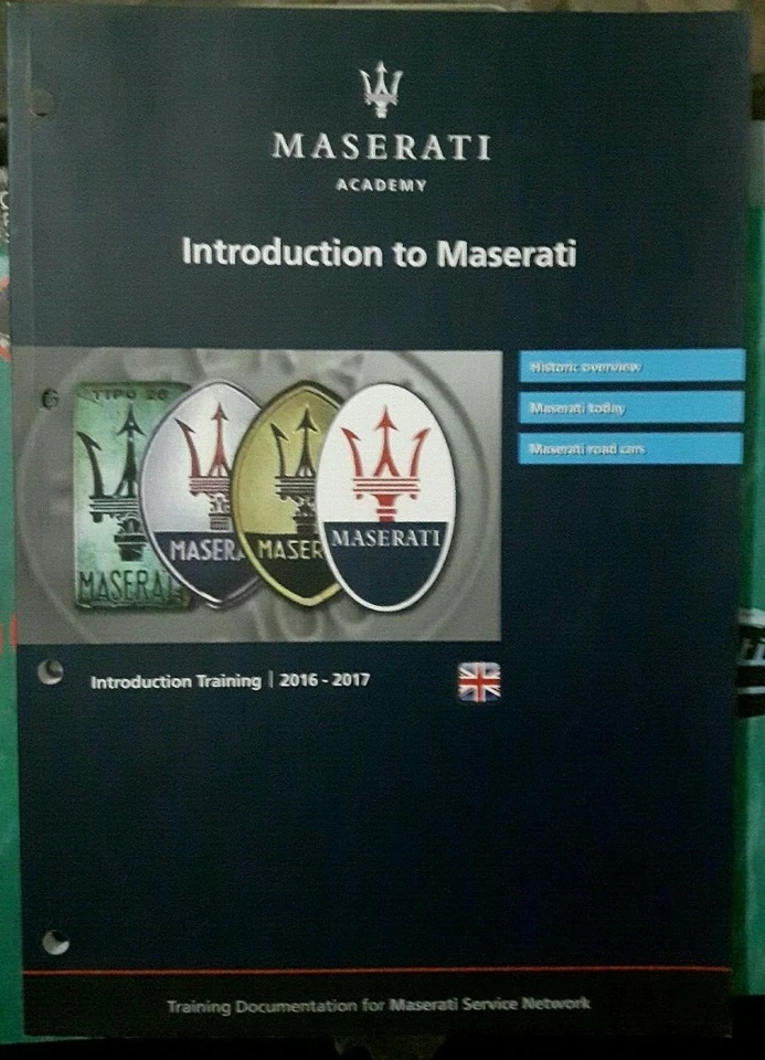 MASERATI ACADEMY - INTRODUCTION TO MASERATI 2016 - 2017 in inglese - Immagine 1 di 1
