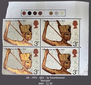 UK - 1972 - QEII - 3p Tutankhamun - Multiple - MNH - Imagen 1 de 2