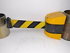 ULINE 15' MAGNETIC RETRACTABLE BARRIER BLACK AND YELLOW