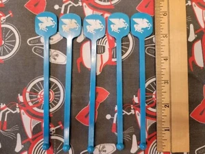 Vintage Jamaica Pegasus Hotel Swizzle Stick Drink Stirrer Blue - Picture 1 of 2
