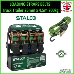 LOADING STRAPS BELTS Truck Trailer 25mm x 4.5m 700kg STALCO S-47842 - Picture 1 of 1