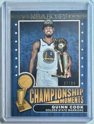 2018-19 Panini NBA Hoops Championship Moments Quinn Cook #92 (#37/99) HTF - Image 1 of 3