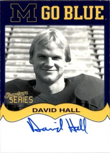 Autógrafos David Hall 2002-04 Michigan TK Legacy Go azul #MGB124 automático - Imagen 1 de 2