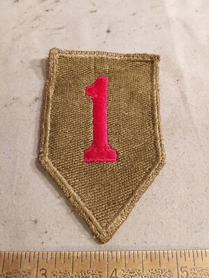 WWII US Army 1st Infantry Division Theater Made Patch - Image 1 of 2