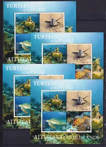 4 x Aitutaki 2020 Bloque 121 A ** MNH Tortugas Reptiles 560 € - Imagen 1 de 1