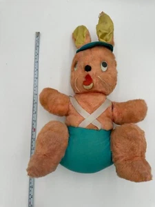 Vintage 1950s Baby BUNNY Rabbit Stuffed PLUSH Rolling Eyes Gund Style 17'' - Picture 1 of 5