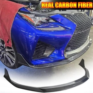 Fit For Lexus RC F Coupe 2015-2018 REAL CARBON Front Bumper Lip Spoiler Splitter - Picture 1 of 18