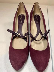 Naturalizer Women's Maroon Suede Heels with Strap - Picture 1 of 6