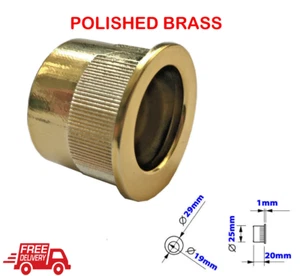 Sliding Door Finger Pull Handle  Flush Fitting Pocket Recessed Inset Edge Brass - Picture 1 of 4