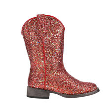 Roper Glitter Galore Square Toe Cowboy  Toddler Girls Red Casual Boots 09-018-19