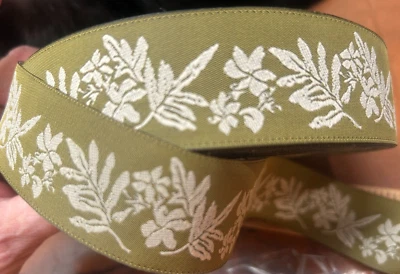 提花丝带 1 3/8 英寸饰边 1 码 日本制造 — 第 1/4 张图片