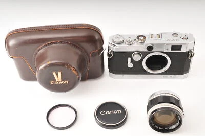 [Near MINT Case] Canon VT De luxe Rangefinder Film Camera 50mm f/1.4 From JAPAN - Image 1 of 4