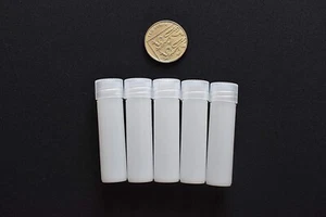 4ml Vial tube - white - HDPE - strong tube with screw cap - completely leakproof - Picture 1 of 2