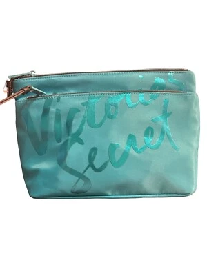 Victoria's Secret косметический путешествий чехол красоты сумка Aqua молнии новый с Ярлыками - Изображение 1 из 4